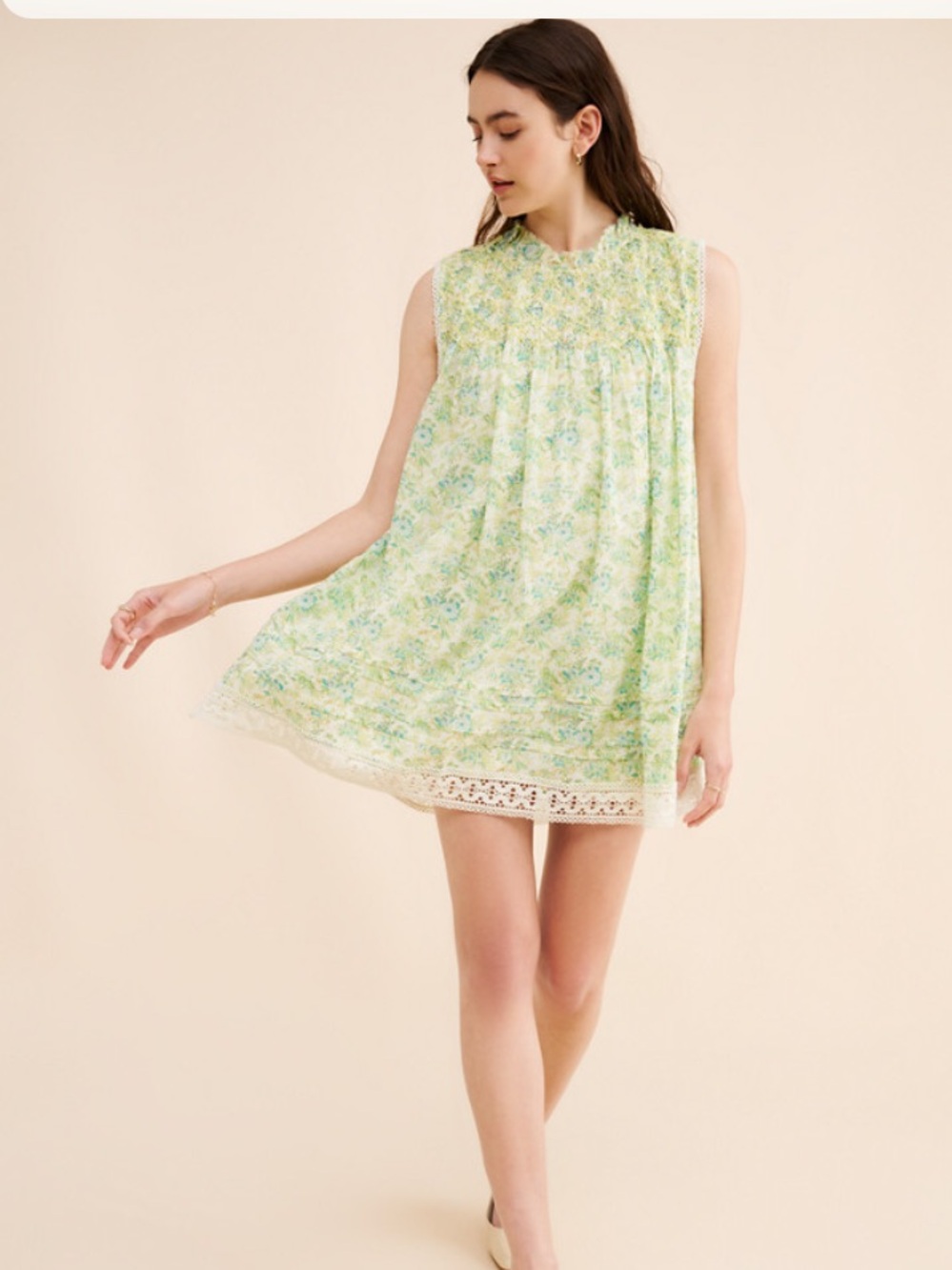 ISO! Free People Shea Mini Dress Green Medium